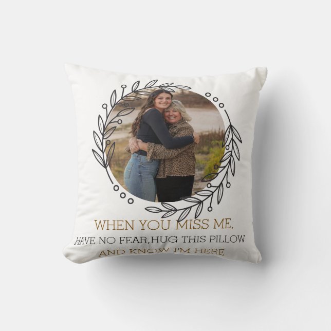 Custom Photo Memorial Pillow In Loving Memory Kissen (Vorderseite)