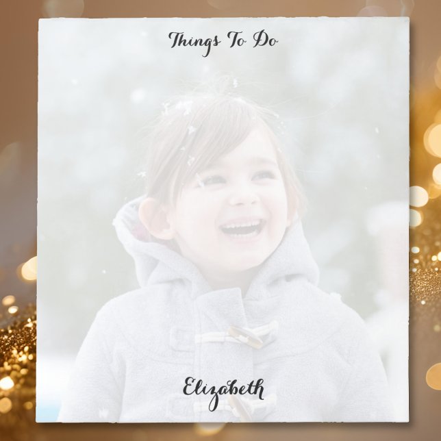 Custom Photo Monogrammed Things To Do List Notepad Notizblock (Custom Photo Monogrammed Things To Do List Notepad)