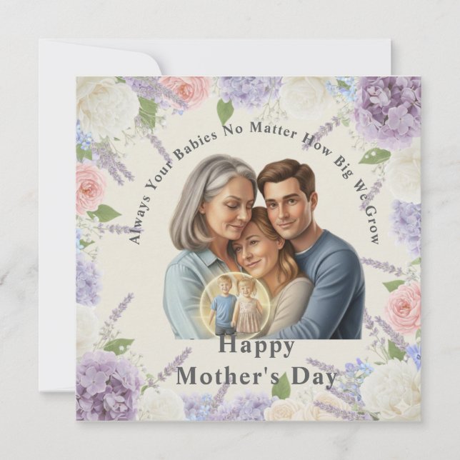 Custom Photo Mother's day Einladung (Vorderseite)