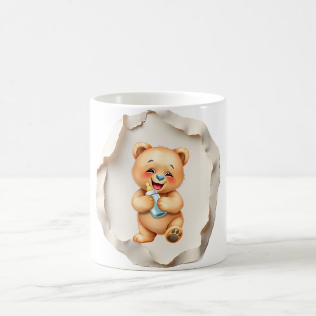 Custom Photo Mug with Modern Abstract Background Kaffeetasse (Mittel)