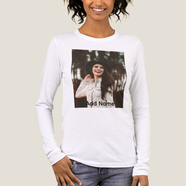 Custom Photo Name Text Personalized  Tri-Blend Shirt (Vorderseite)