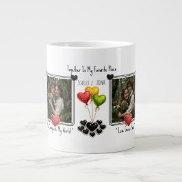 Custom Photo Online Dating Valentines Coffee Jumbo-Tasse