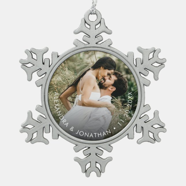 Custom Photo Ornament Personalized couple holiday (Vorderseite)
