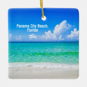 Custom Photo Panama City Beach Shoreline Keramikornament