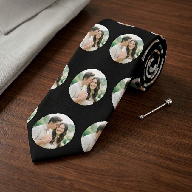 Custom Photo Pattern Wedding Tie, Personalised  Krawatte (Von Creator hochgeladen)