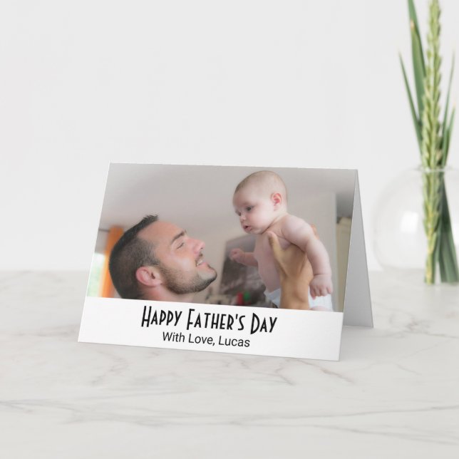 Custom Photo Personalized Father's Day Card Karte (Vorderseite)