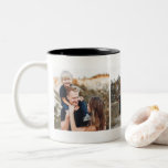 Custom Photo Personalized Mug Zweifarbige Tasse<br><div class="desc">Cute simple modern design with 3 of your favorite Instagram photos in square frames. You can select from several mug size,  style and color options. This would be a great gift for family,  friends,  parents and grandparents!</div>
