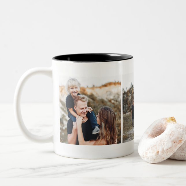 Custom Photo Personalized Mug Zweifarbige Tasse (Mit Donut)
