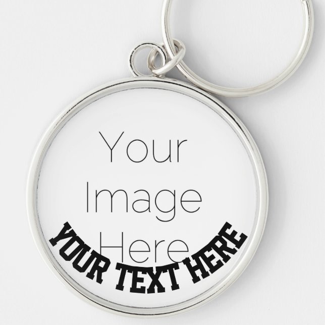 Custom Photo – Personalized text Schlüsselanhänger (Vorne)