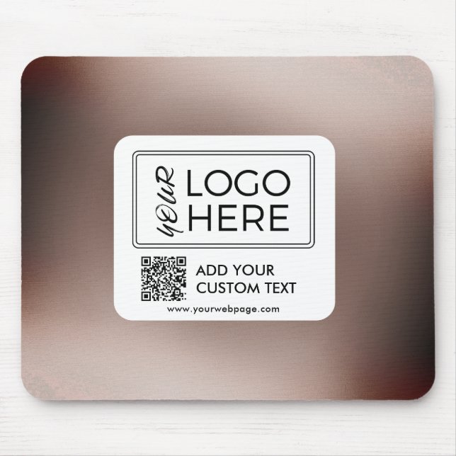 Custom Photo QR Code Business Logo Mousepad (Vorne)