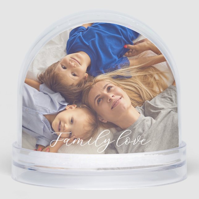 Custom Photo Snow Globe – Personalized Gift Schneekugeln (Vorderseite)