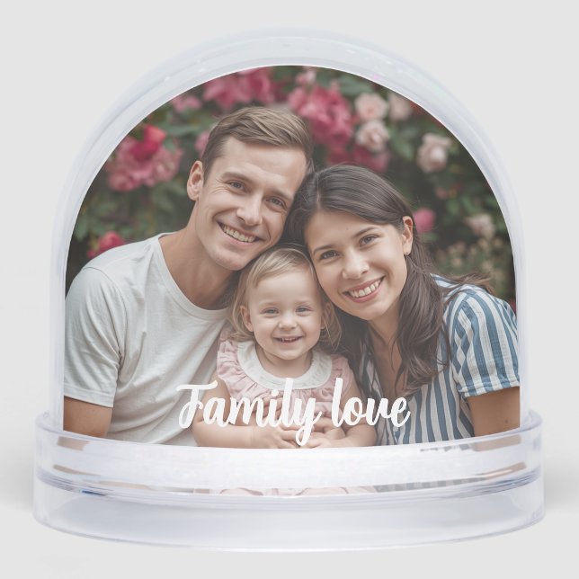Custom Photo Snow Globe – Personalized Gift Schneekugeln (Vorderseite)