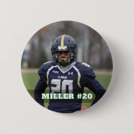 Custom photo sports button / pin football