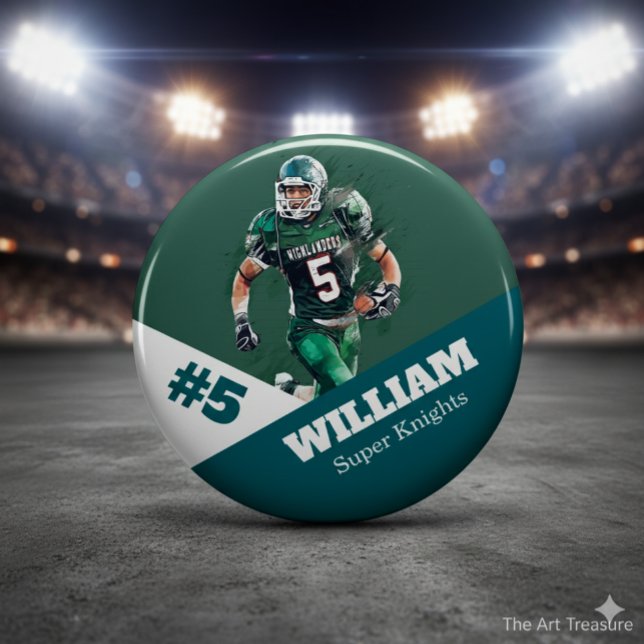 Custom photo sports button / pin football (Von Creator hochgeladen)