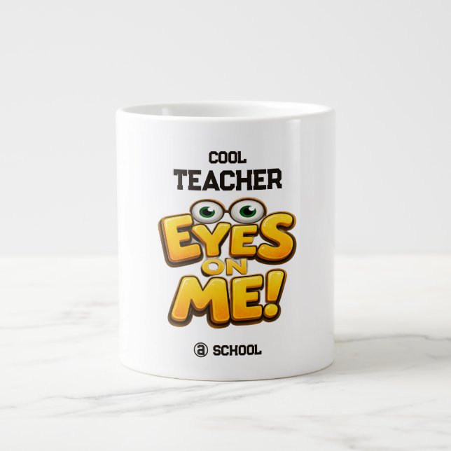 Custom Photo Teacher Gifts  Personalized by School Jumbo-Tasse (Vorderseite)