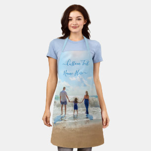 Custom Photo Text Name Apron with Your Photos Schürze