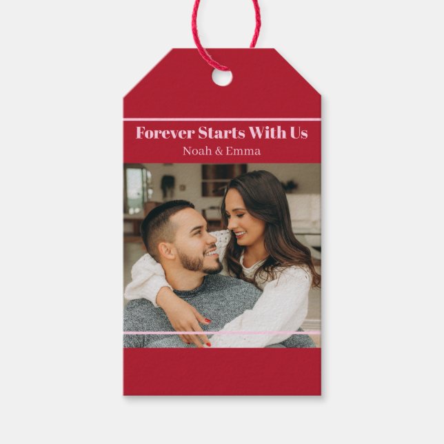 Custom Photo & Text Romantic Gift - Personalized  Geschenkanhänger (Vorderseite)