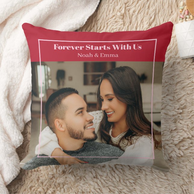 Custom Photo & Text Romantic Gift - Personalized  Kissen (Decke)