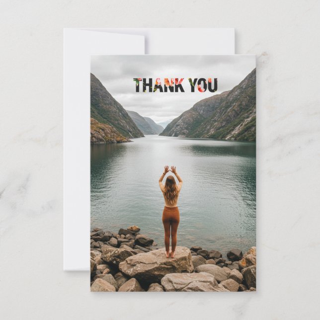 Custom photo thank you cards with envelopes dankeskarte (Vorderseite)