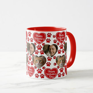 Custom Photo Valentine’s Day Cat Lover Mug  Tasse
