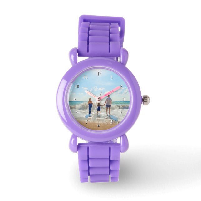 Custom Photo Watch Personalized Your Photos Gift Armbanduhr (Vorderseite)