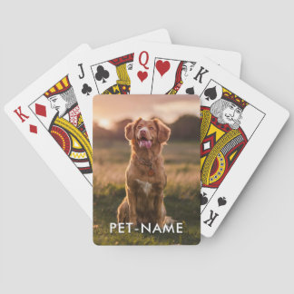 Custom Photo With Your Pet Dog Name Picture On Spielkarten