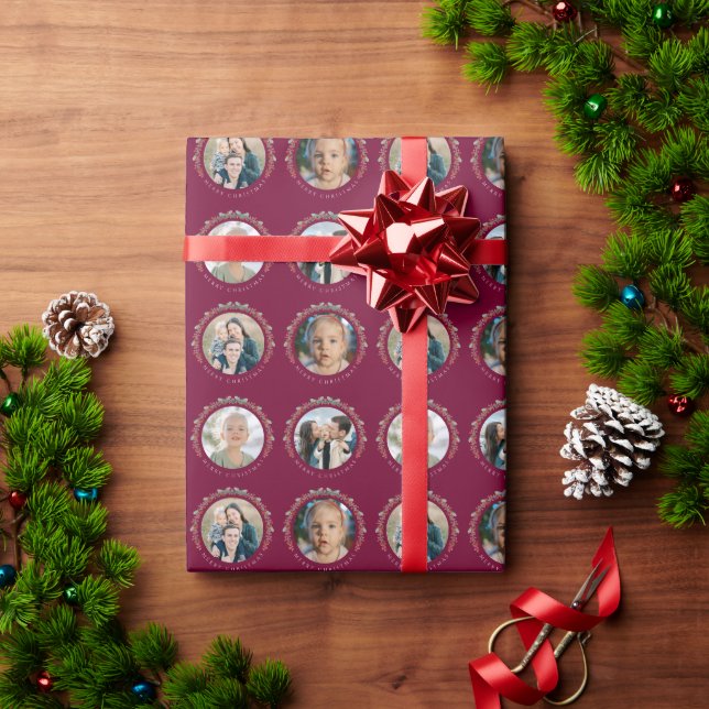 Custom Photos Christmas Wrapping Geschenkpapier (Feiertagsgeschenk)