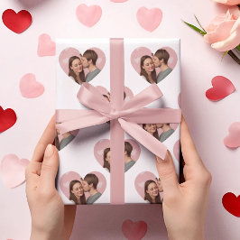 Custom Photos Valentine's Day Wrapping Paper  Geschenkpapier