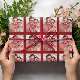 Custom Photos Valentine's Day Wrapping Paper  Geschenkpapier