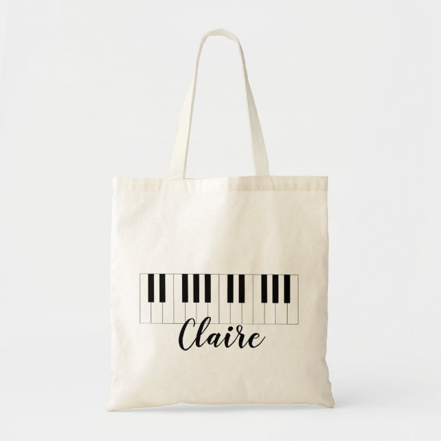 Custom Piano Tote Bag Tragetasche (Vorne)