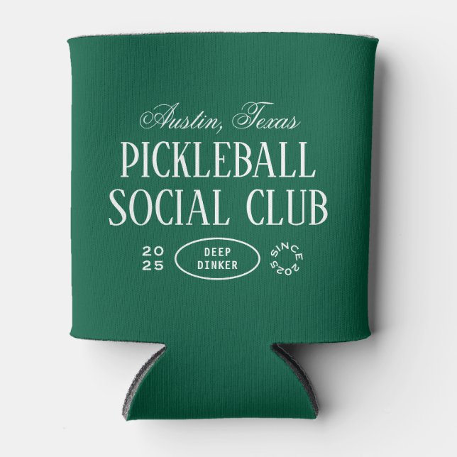Custom Pickleball Drink Holder Sporty Geschenk Dosenkühler (Vorderseite)