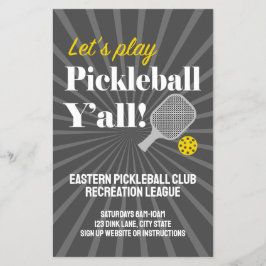 Custom Pickleball Flyers Team Club Event Group Flyer