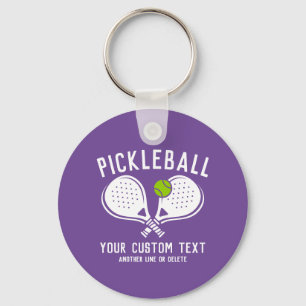 Custom Pickleball Lover Team Club Paddle & Ball Schlüsselanhänger