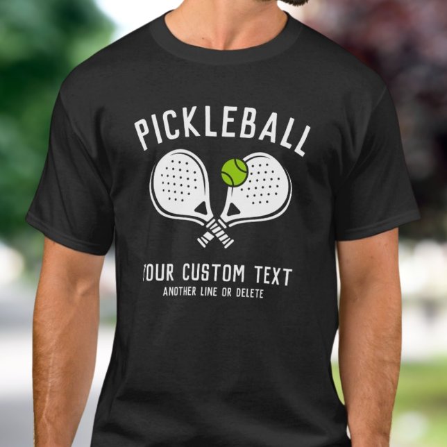 Custom Pickleball Lover Team Club Paddle & Ball T-Shirt (Von Creator hochgeladen)
