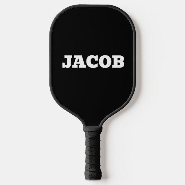 CUSTOM PICKLEBALL PADDLE BLACK MODERN FÜR VATER (Vorderseite)