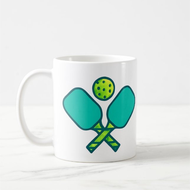 Custom Pickleball Player Coffee Mug Kaffeetasse (Links)
