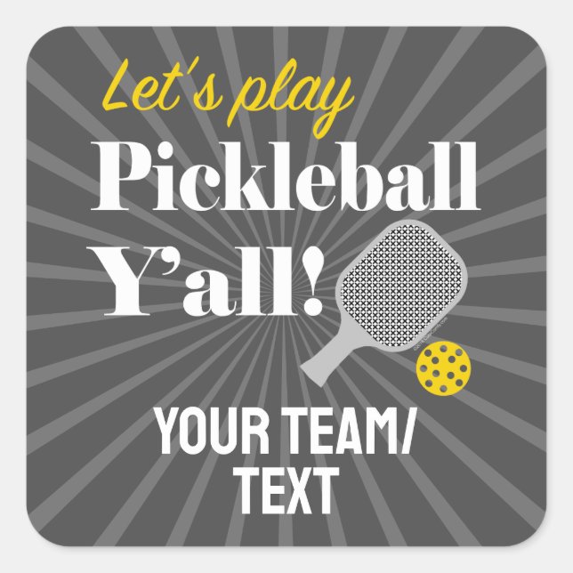 Custom Pickleball Stickers Personalized Team Club (Vorderseite)