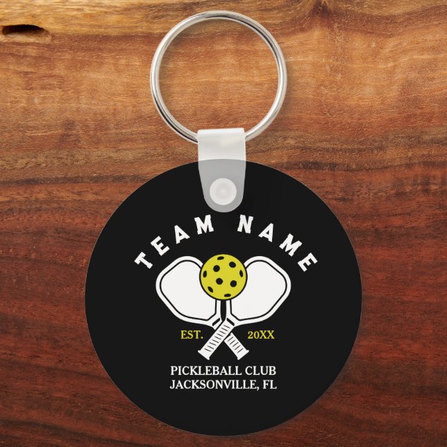 Custom Pickleball Team Schlüsselanhänger - Geschen (Vorderseite)