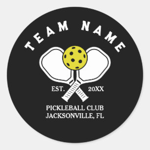 Custom Pickleball Team Schlüsselanhänger - Geschen Runder Aufkleber