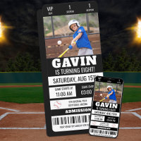 Custom Picture Baseball Ticket Geburtstagsparty