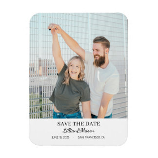 Custom Picture Save the Date fridge magnet