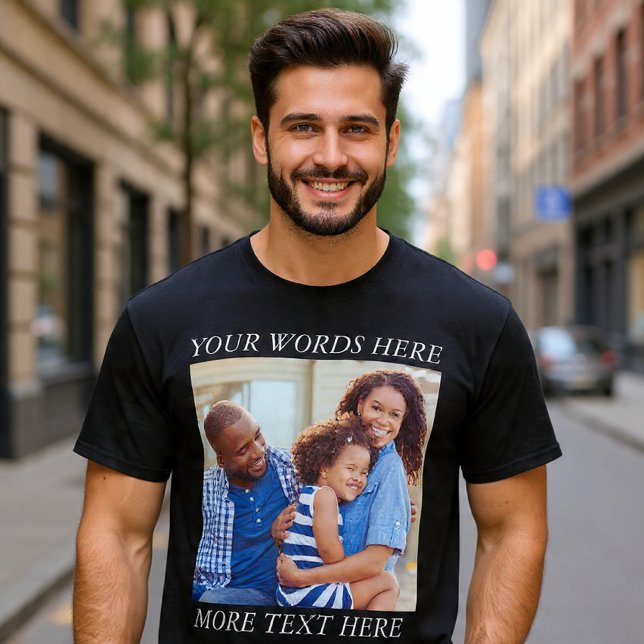 Custom Picture T-Shirt with Editable Text (Von Creator hochgeladen)
