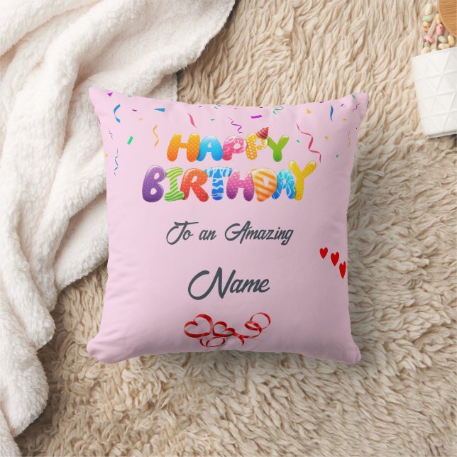 Custom Pillow Geschenk für Geburtstagsfeiern Kissen (Decke)