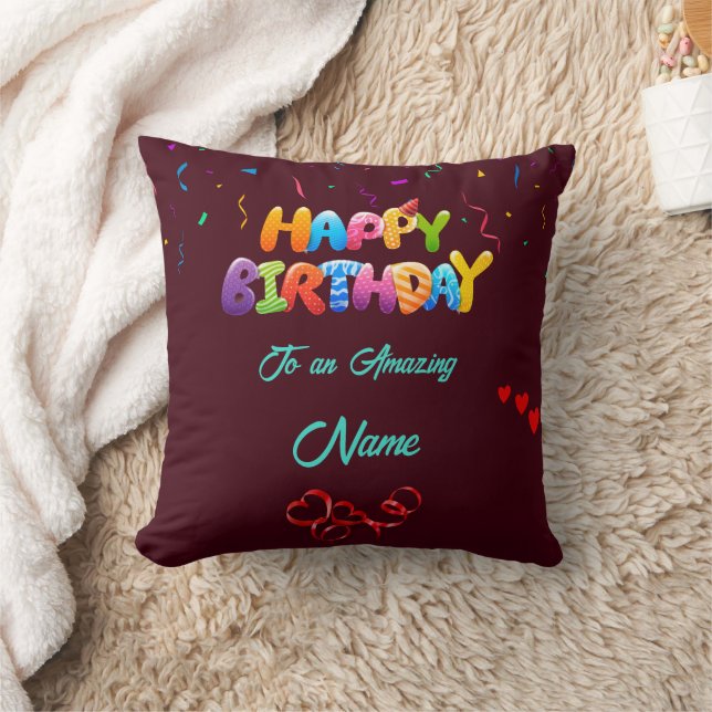 Custom Pillow Geschenk für Geburtstagsfeiern Kissen (Decke)