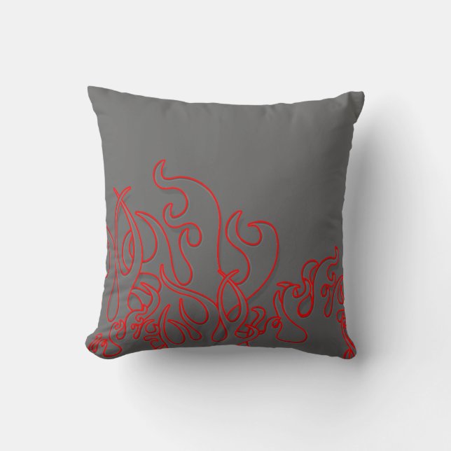 Custom Pillow mit Red Flames Kissen (Vorderseite)
