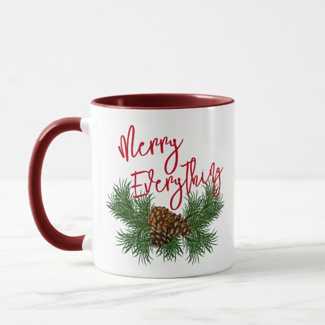 Custom Pine Cone Needles Merlin Alles Kunst Tasse (Links)