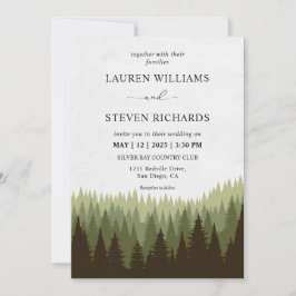 Custom Pine Tree Woods Magical Forest Wedding Einladung