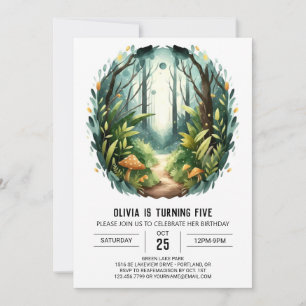 Custom Pine Trees Woodland Geburtstag Einladung