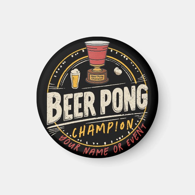 Custom Ping Pong Beer League Magnet (Vorne)