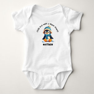 Custom Pinguin Baby - Kalt draußen mit einem warme Strampler